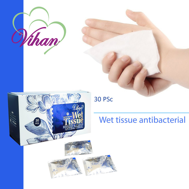 دستمال مرطوب ویهان مدل AntiBacterial سه بسته 30 عددی