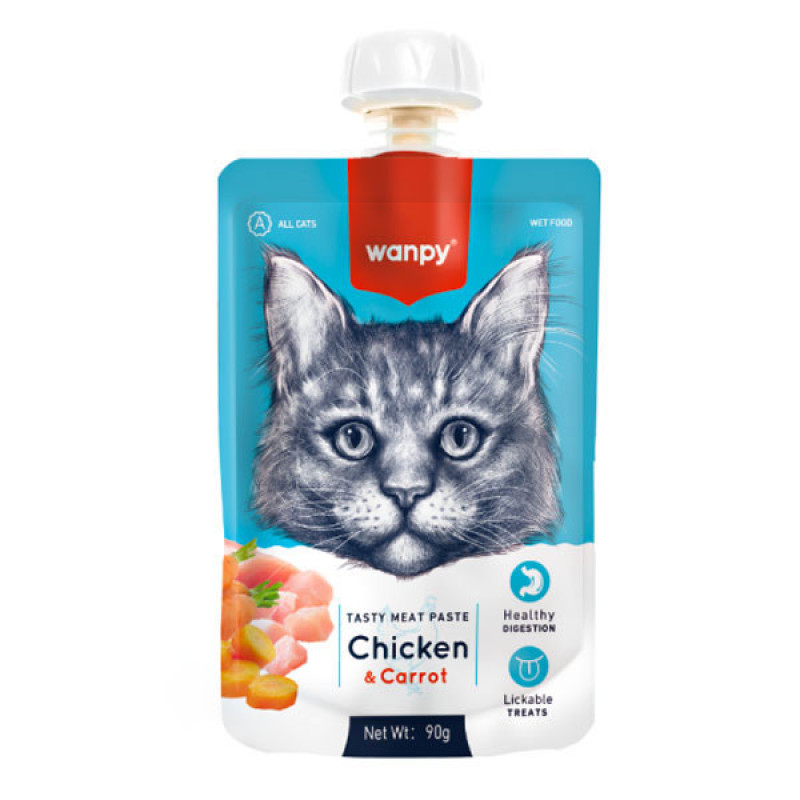 پودینگ گربه ونپی مدل سفارش اروپا با طعم مرغ و هویج وزن 90 گرم