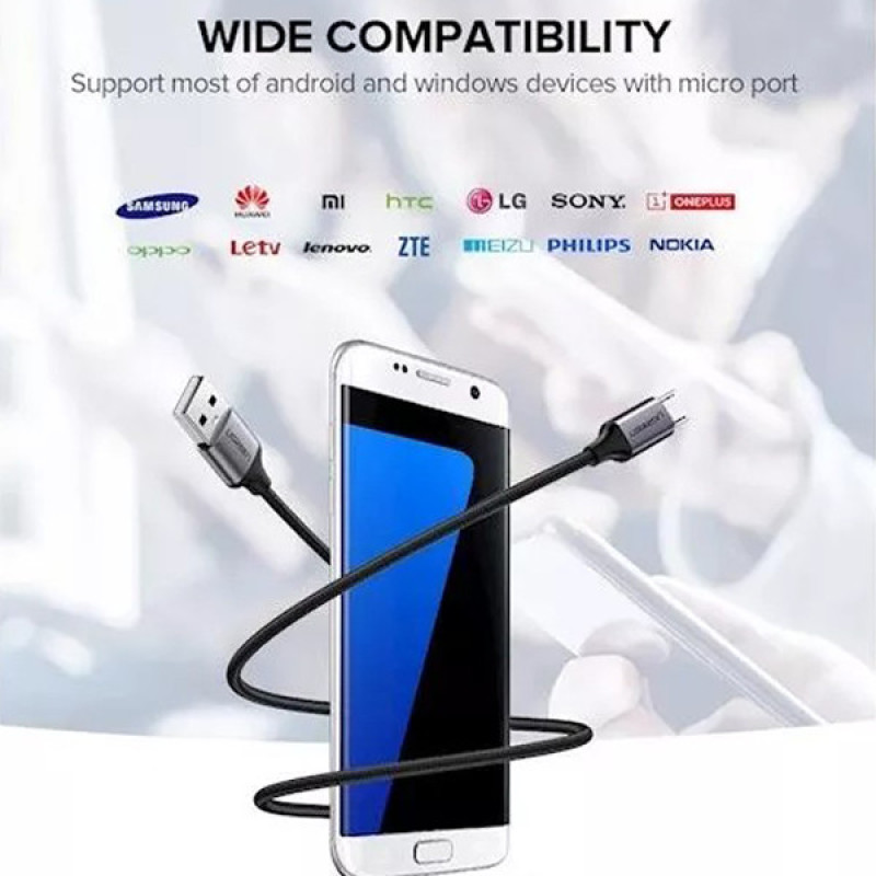 کابل تبدیل USB 2.0 به MICROUSB 2.0 یوگرین مدل US290 طول 2 متر
