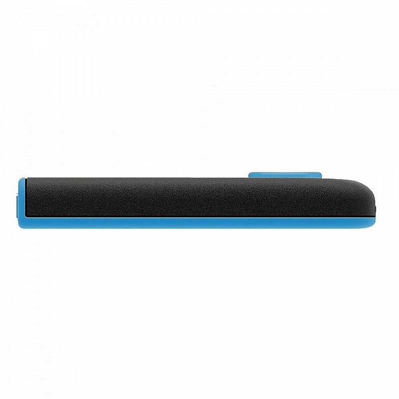 فلش مموری کشویی ای‌دیتا مدل DashDrive UV128 ظرفیت 64GB، رابط USB 3.0 با سرعت خواندن 90 و نوشتن 40MBs، طراحی ضد خش و ضد گرد و خاک، قابلیت اتصال بند حمل