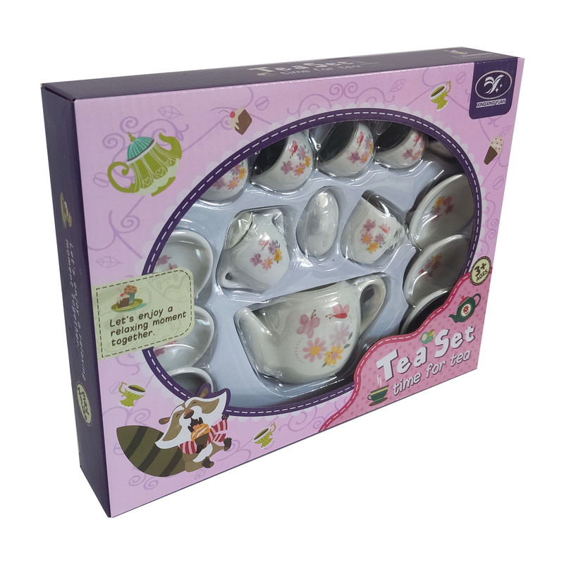 اسباب بازی مدل سرویس چای خوری چینی مجموعه 15 عددی
