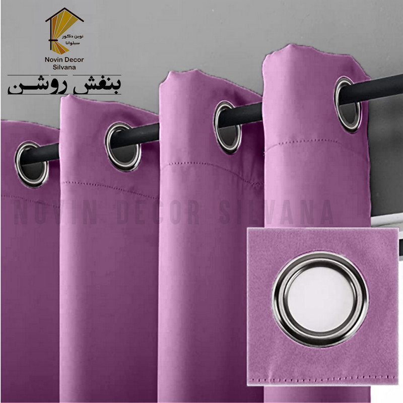 پرده پانچ نوین دکور سیلوانا مدل کتان سایز 200 × 280 سانتی‌متر