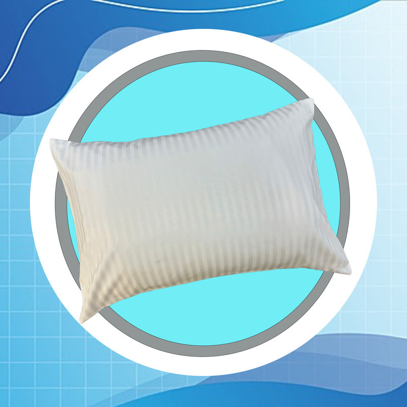 روبالشی مدل هتلی ژاکارد سفید 50x70 بسته دو عددی