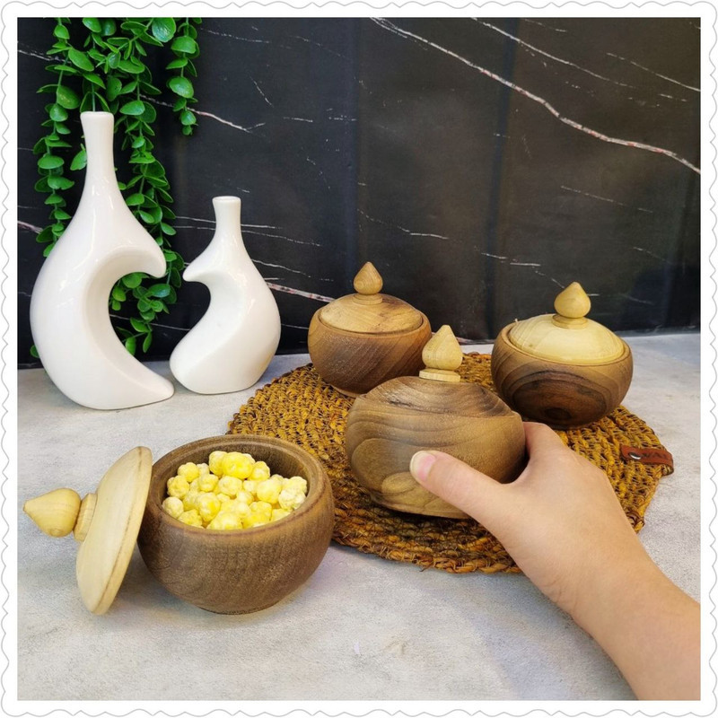 قندان چوبی مدل خراطی