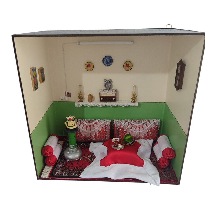 دیوارکوب مدل خانه نوستالژیک کرسی دار