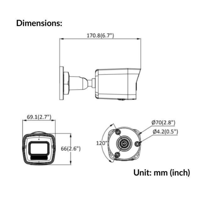 دوربین مداربسته تحت شبکه هایک ویژن مدل DS-2CD1023G2-LIU