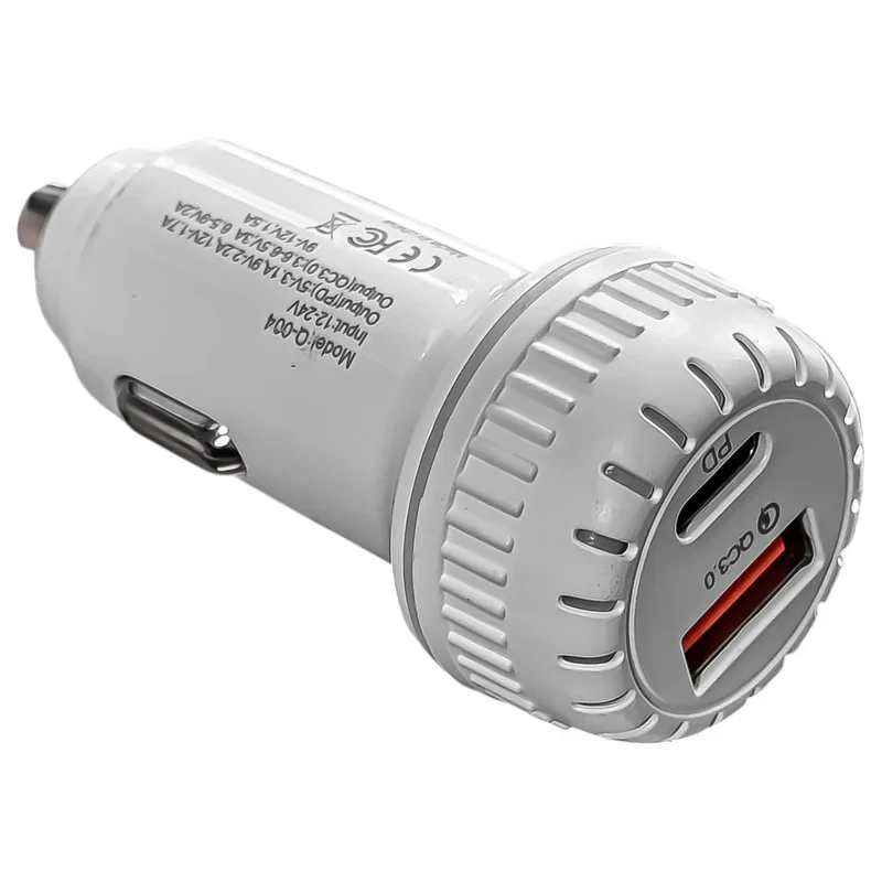 شارژر فندکی ۲۰ وات مدل ۲ خروجی - USB.TypeC