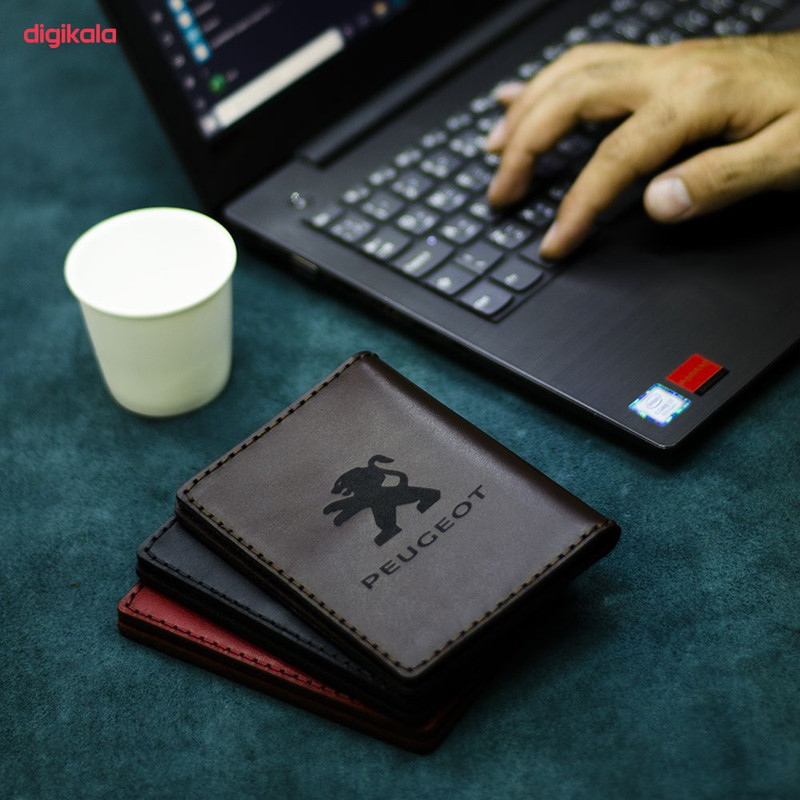 کیف مدارک چرمینه اسپرت طرح پژو کد 60024