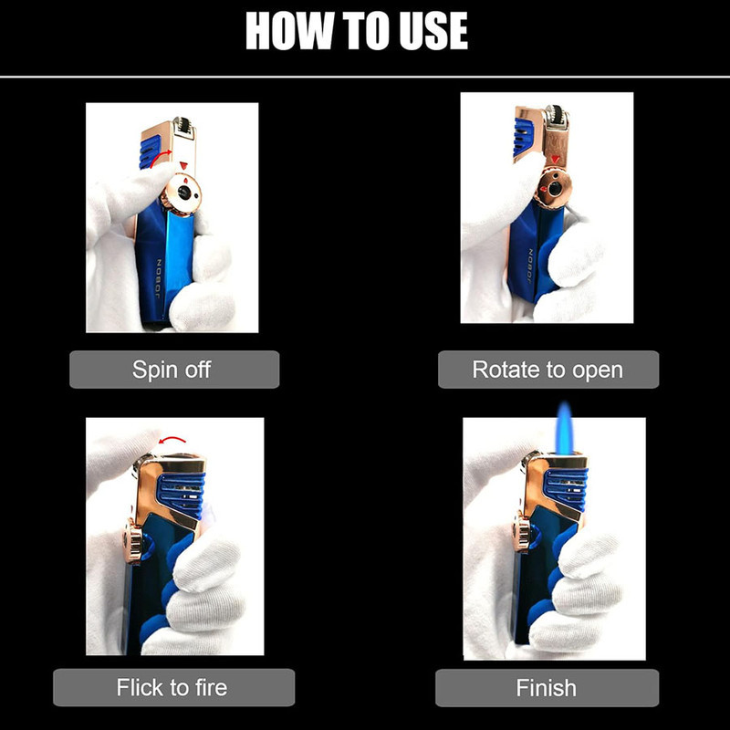 فندک جوبن مدل سه شعله طرح قفل دار
