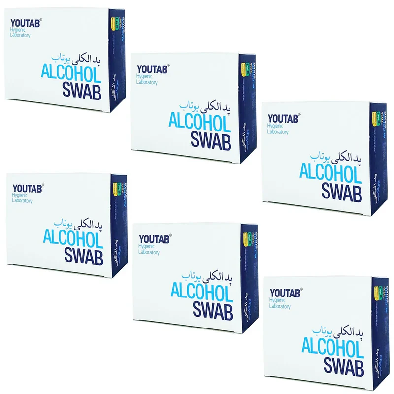 پد الکلی یوتاب مدل Antiseptic 6 مجموعه 6 عددی