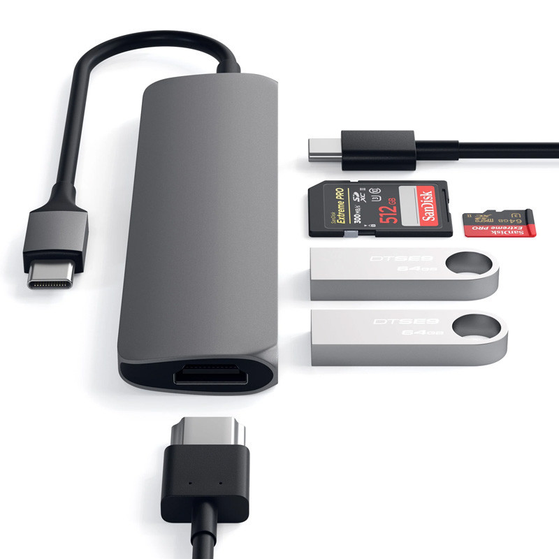 هاب 6 پورت USB-C  ساتچی مدل SLIM V2