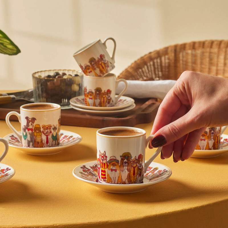 سرویس قهوه خوری 12 پارچه 6 نفره کاراجا مدل Latli