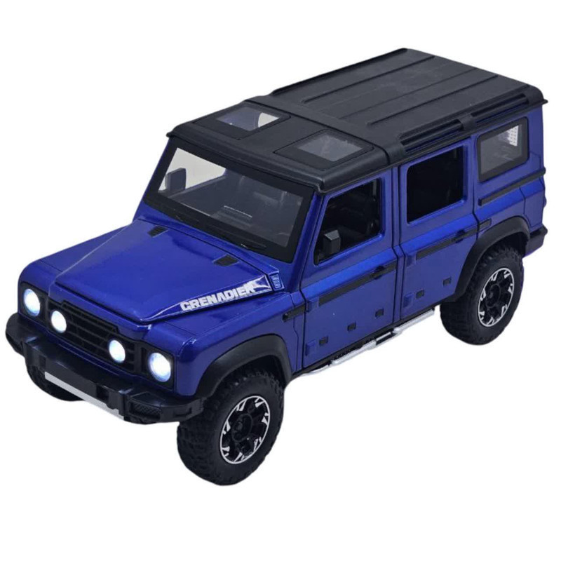 ماکت ماشین ناب سل مدل لندروور پاژن آفرود دودزا فلزی موزیکال چراغدار عقب کش کد Land Rover Offroad Pageant Smoked Metal Musical Lighted