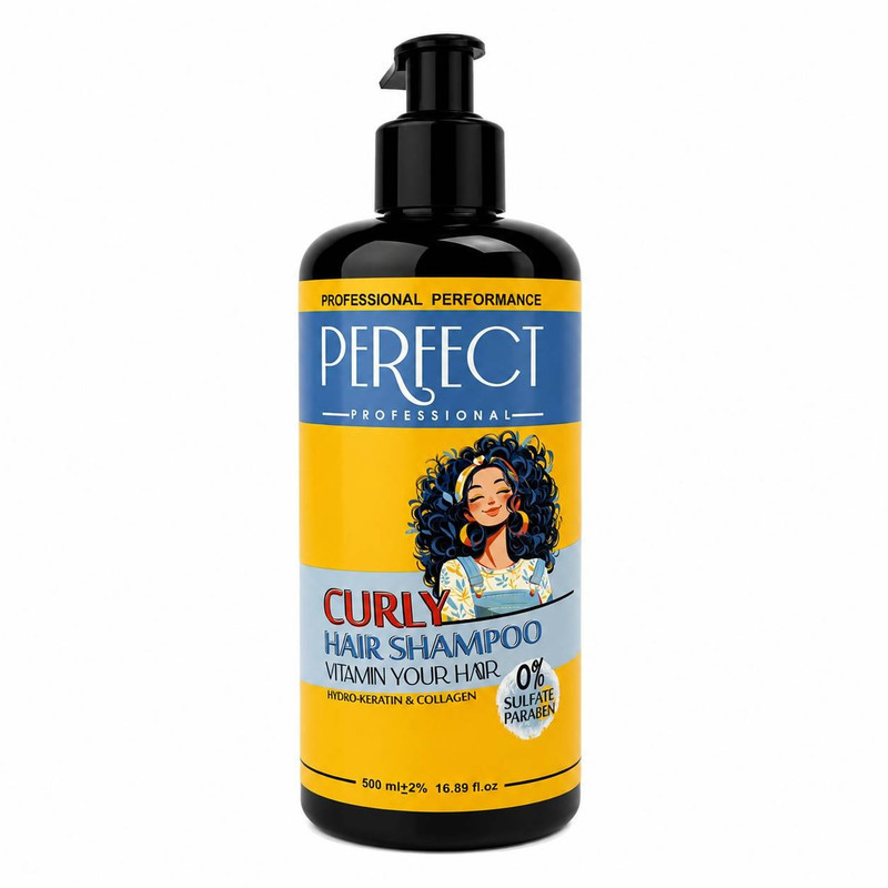 شامپو مو پرفکت پروفشنال مدل curly hair مناسب برای موهای فر و مجعد حجم 500میلی لیتر