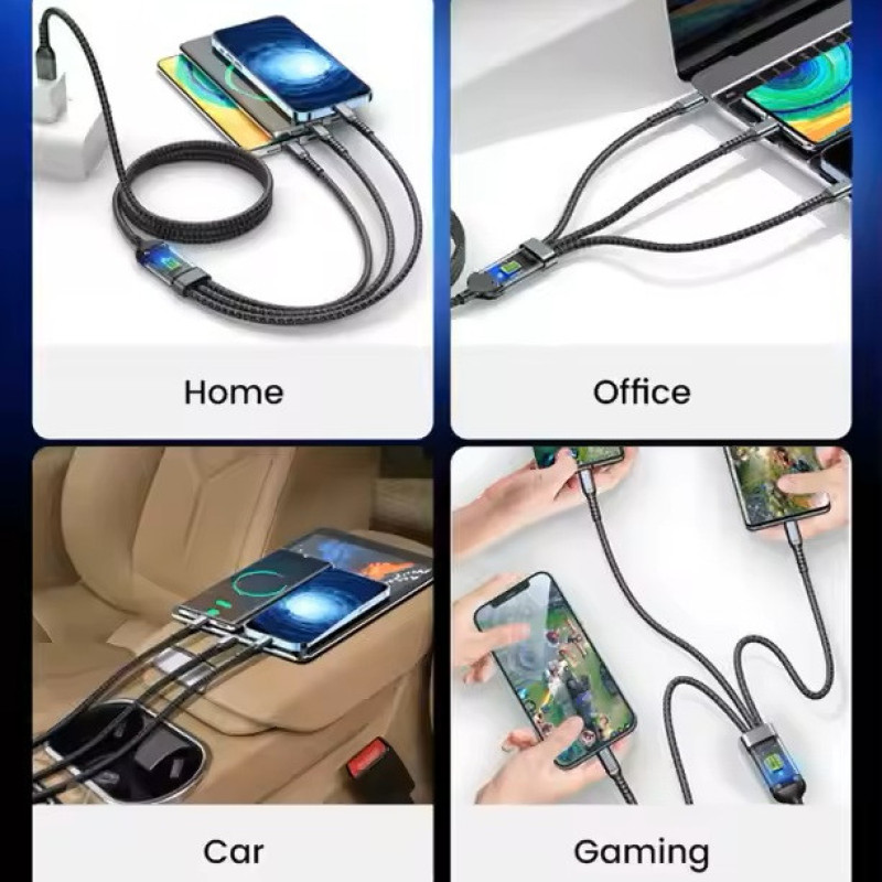 کابل تبدیل USB به micro USBلایتنینگUSB-C مدلTDA-218 طول 1.2 متر
