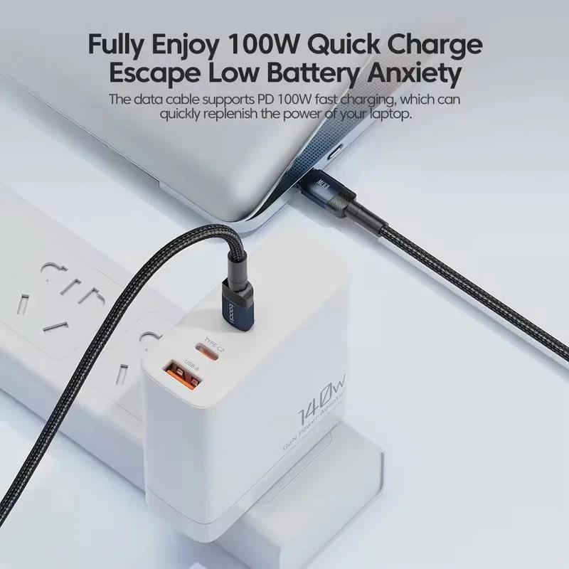 کابل تبدیل USB-C توکی مدل 100W TQ-X12 طول 1 متر