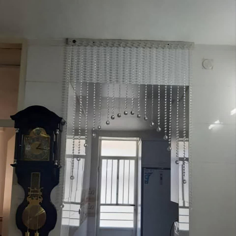 پرده ریشه ای آریا کریستال مدل هلال سایز 120x120 سانتی متر