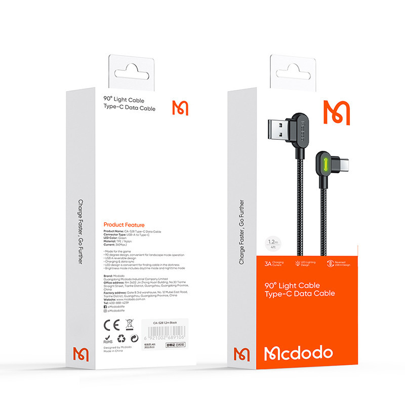 کابل تبدیل USB به USB-C مک دودو مدل CA-5281 طول 1.2 متر