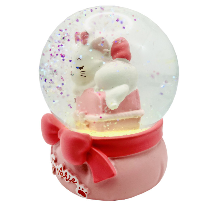 گوی چراغ‌دار مدل BEAUTY MARIE طرح گربه اشرافی کد D7134