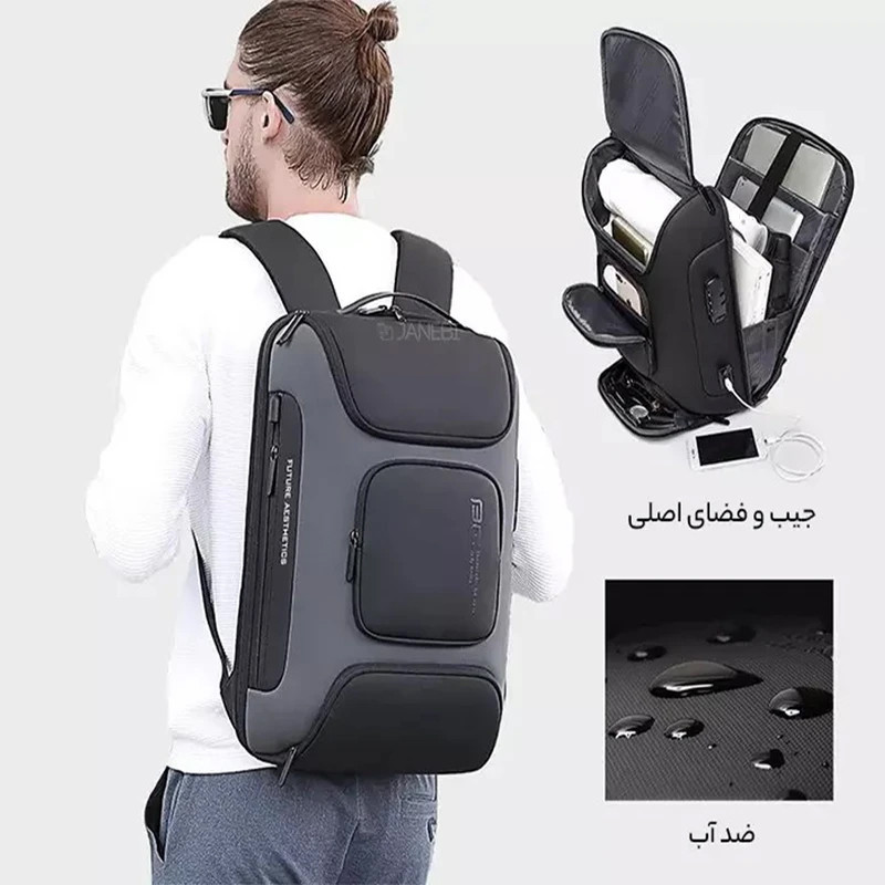 کوله پشتی لپ تاپ بنج مدل 7802 مناسب برای لپ تاپ 14.1 تا 15.6 اینچی
