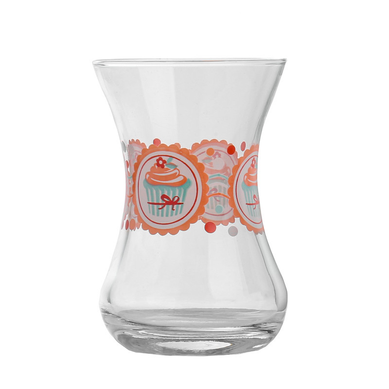 ست استکان و نعلبکی 12 پارچه لاو مدل Cup Cake کد 2297