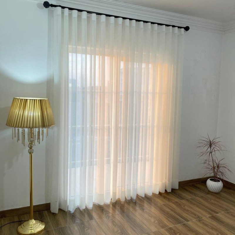 پرده مدل حریر ساده دوخت مینیمال سایز 275 × 870 سانتی‌متر
