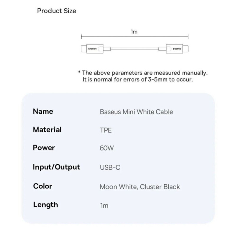 شارژر دیواری 30 وات بیسوس مدل Palm 30W  به همراه کابل USB-C