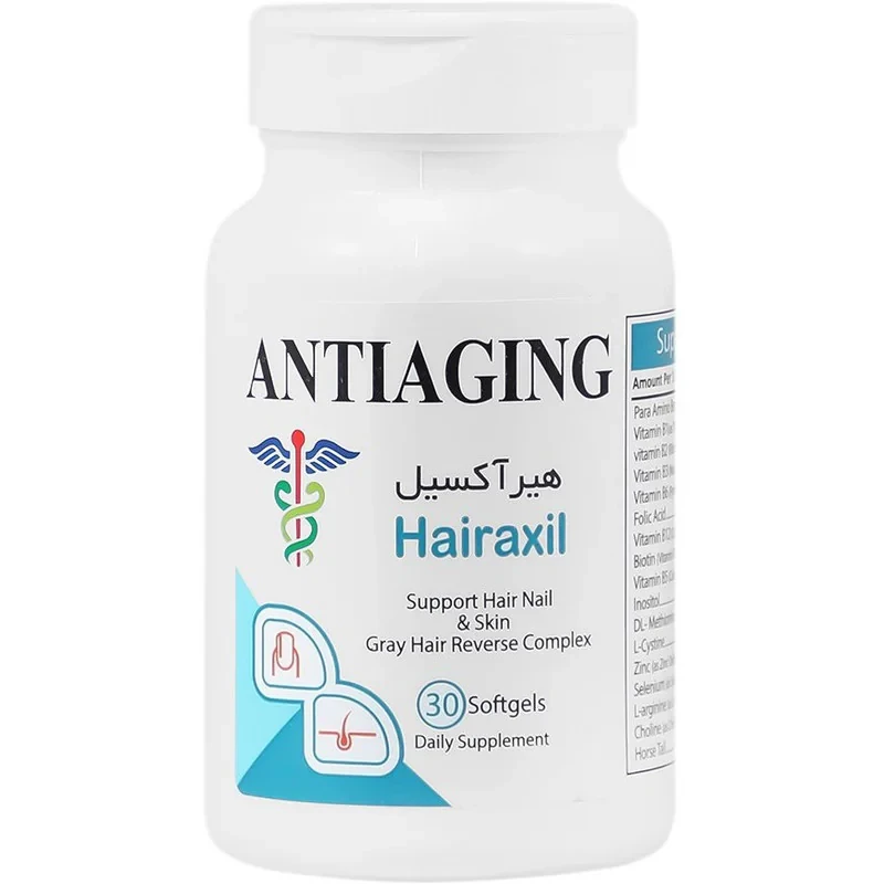 کپسول ژلاتینی هیرآکسیل آنتی ایجینگ بسته 30 عددی