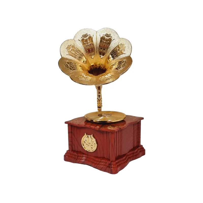 جعبه موزیکال مدل کوکی طرح گرامافون کد 10