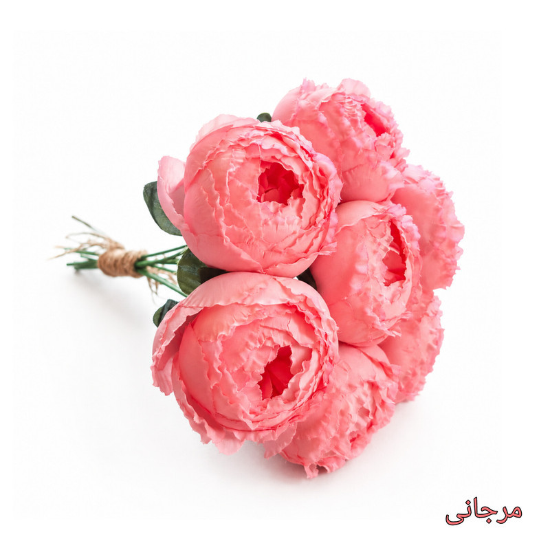 دسته گل مصنوعی مدل پیونی بزرگ ۷ شاخه