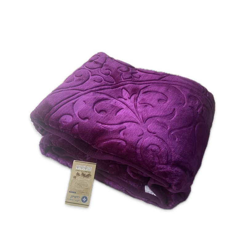 پتو گلبافت مدل گل برجسته يك نفره سايز 160x220سانتی متر