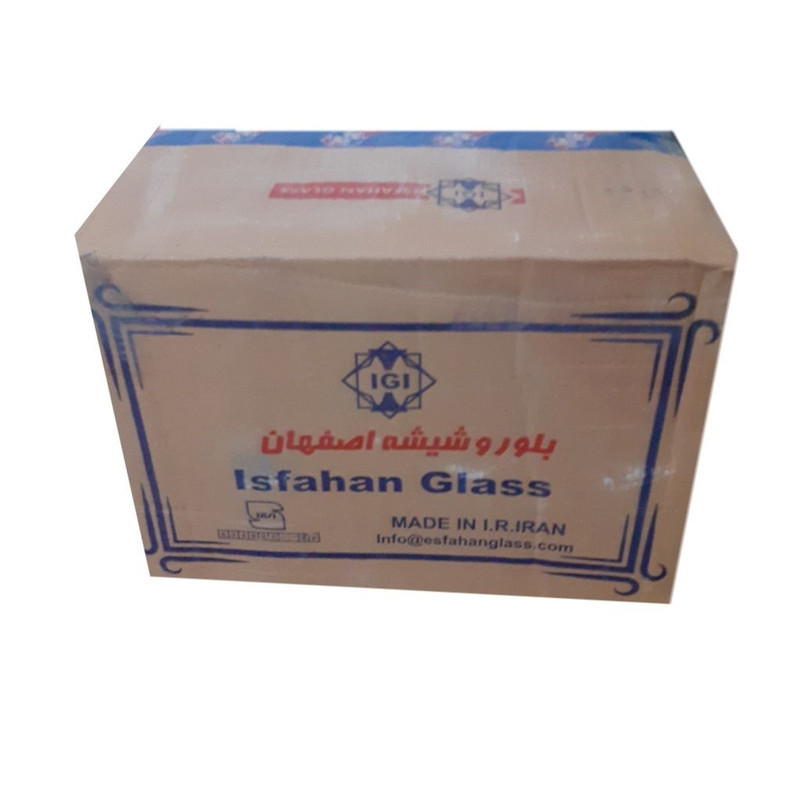کاسه شیشه و بلور اصفهان مدل گلایل کد 000654 بسته 6 عددی