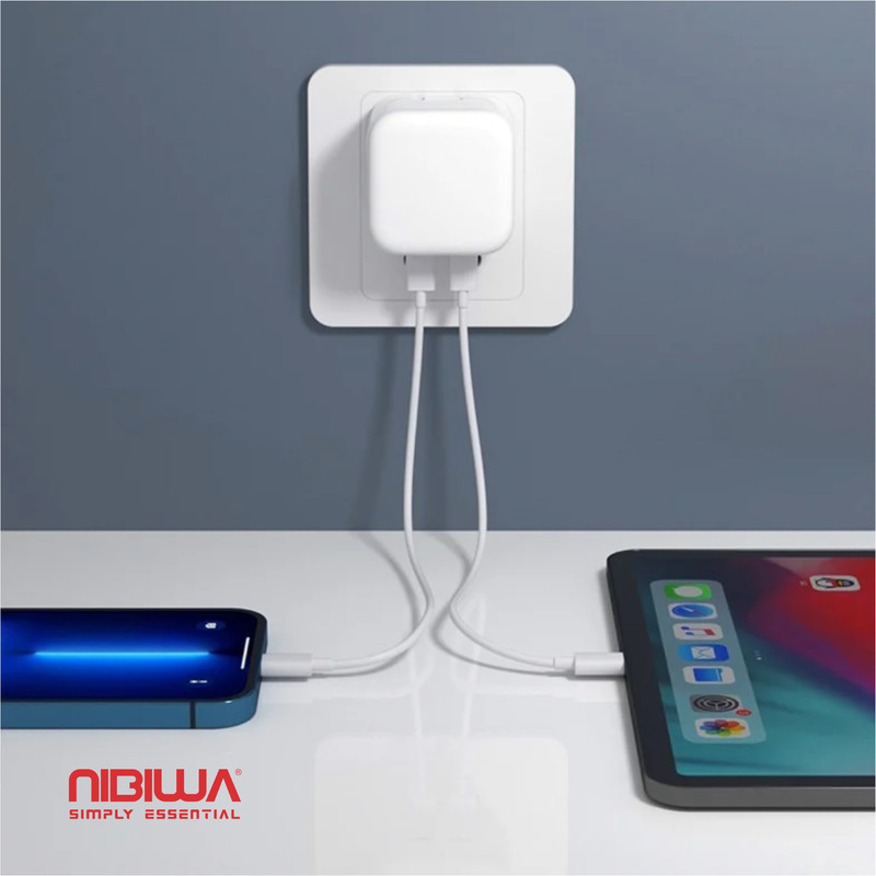 شارژر دیواری 20 وات نیبیوا مدل apple iphone 2port 35W