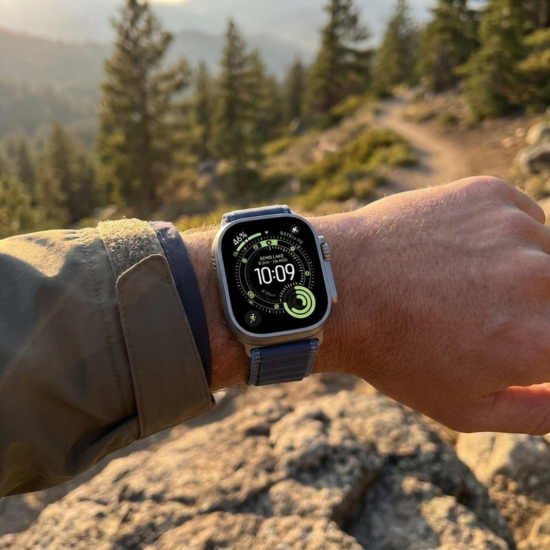 ساعت هوشمند 49 میلی متری اپل مدل Ultra 3 Natural Titanium Case با بند Trail