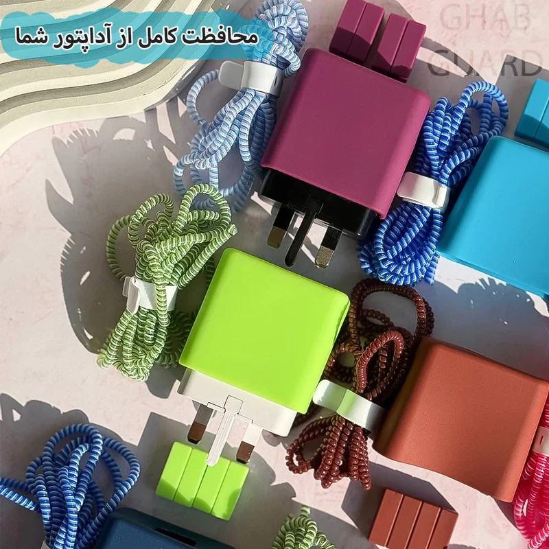 محافظ کابل قاب گارد مدل ADSG به همراه محافظ شارژر دیواری 45 وات سامسونگ مجموعه 5 عددی