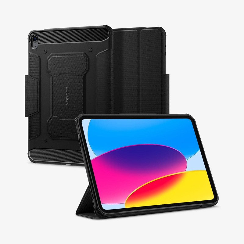 کیف کلاسوری اسپیگن مدل Rugged Armor Pro مناسب برای تبلت اپل iPad 11th A16 2025  10th 2022 11 Inch and 10.9