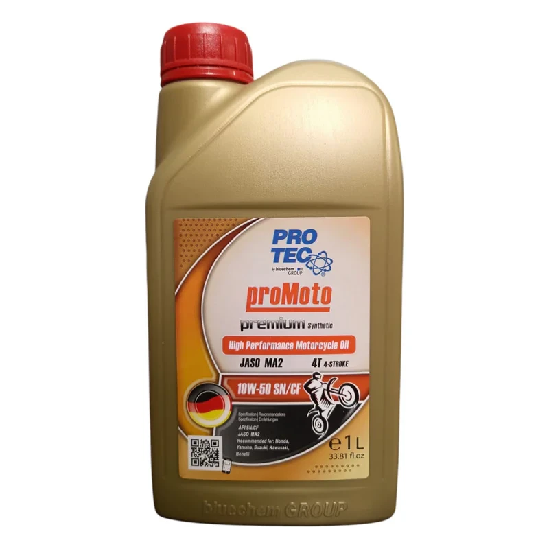 روغن موتور سیکلت تمام سنتتیک پروتک مدل SN 10W-50 حجم 1 لیتر