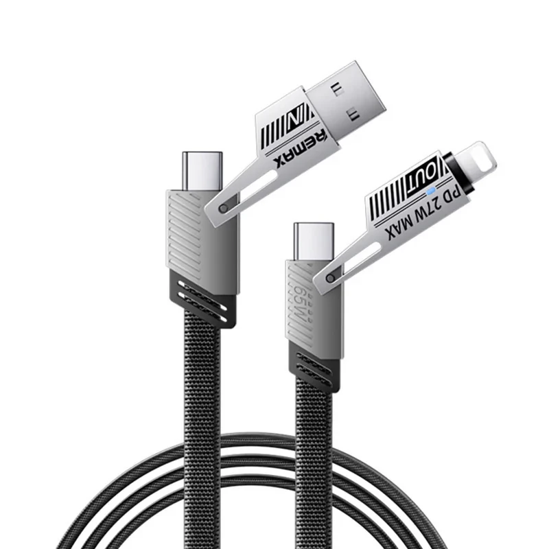 کابل تبدیل USB-C  USB به USB-C  لایتنینگ ریمکس مدل RC-C189  طول 1 متر