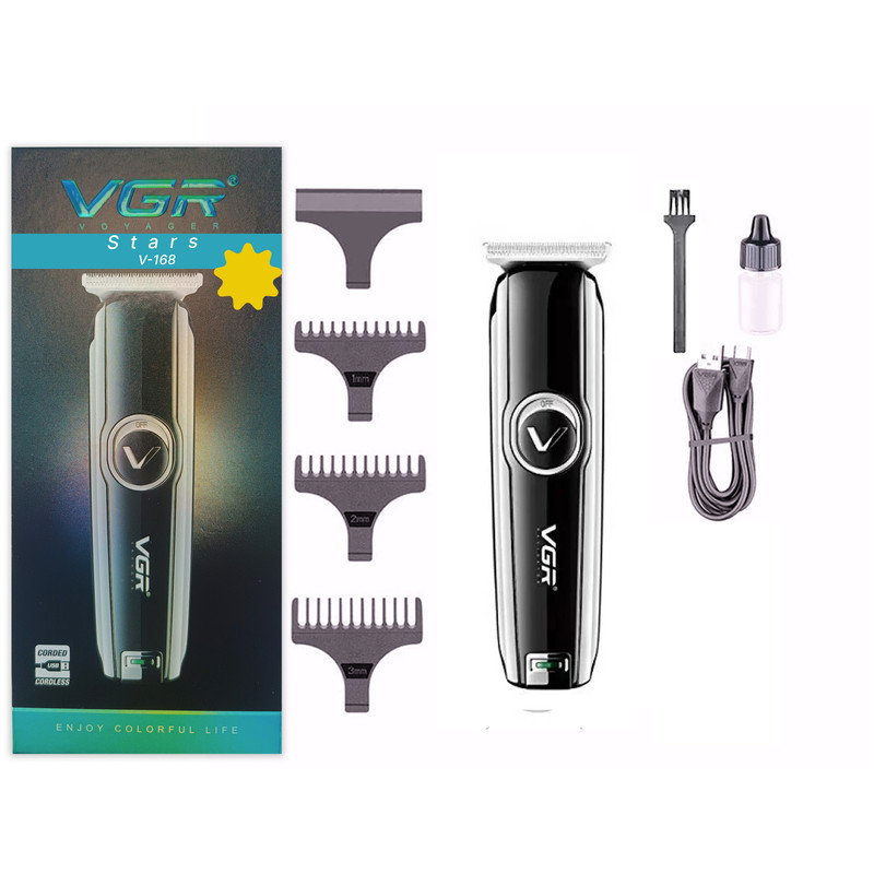 ماشین اصلاح موی سر و صورت شارژی وی جی ار مدل V-168-stars gp