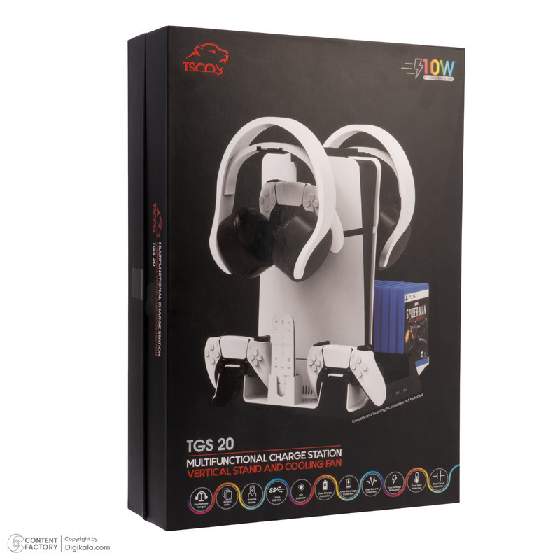 پایه نگهدارنده و شارژر پلی استیشن 5 تسکو مدل TGS 20
