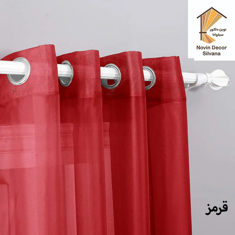 پرده پانچ نوین دکور سیلوانا مدل حریر 3 سایز 280x300 سانتی‌متر