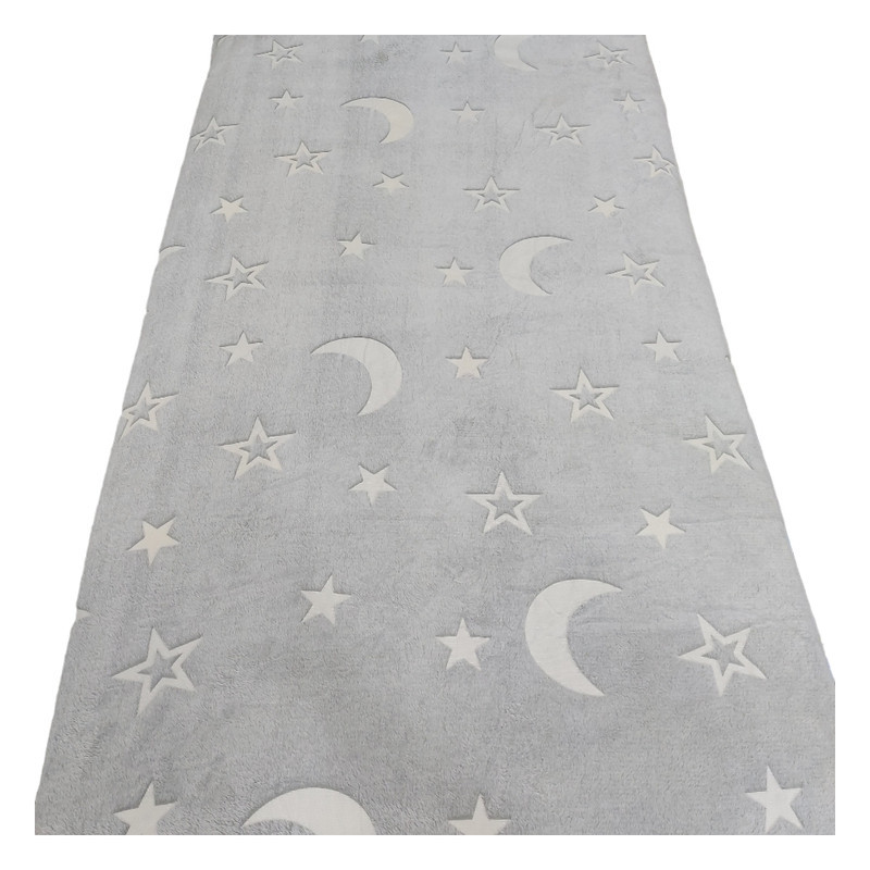 پتو مسافرتی مدل شب نما طرح ماه و ستاره سایز 210×220 سانتی متر