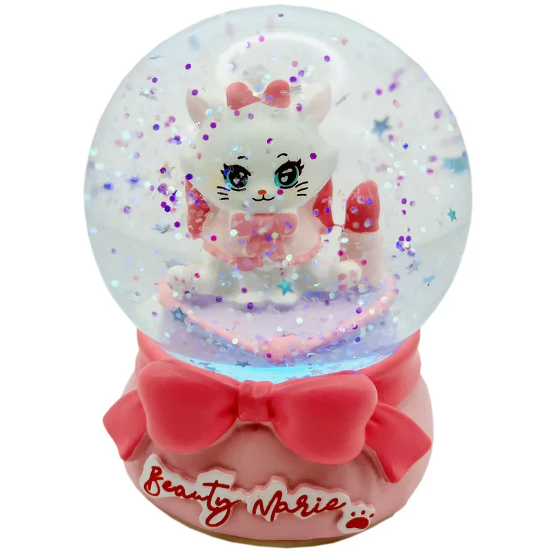 گوی چراغ‌دار مدل BEAUTY MARIE طرح گربه اشرافی کد G7134