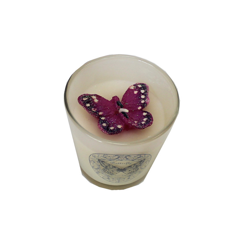 شمع لیوانی مدل Butterfly کد 79-02