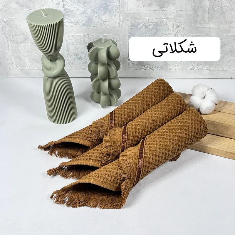 دستمال آشپزخانه بهباف آذر مدل پیکه بسته سه عددی