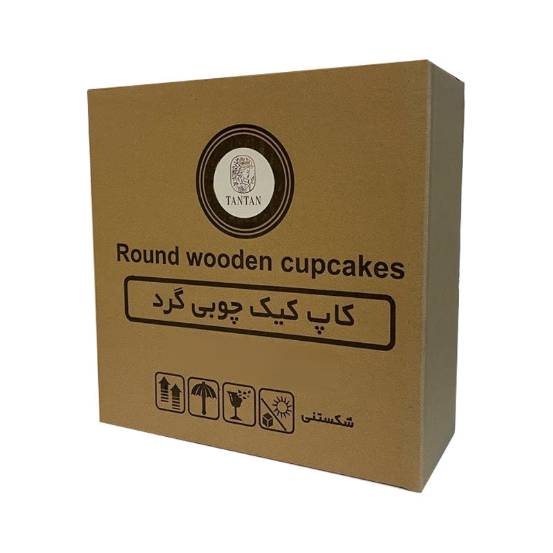 ظرف کیک چوبی تن تن مدل Raika با سینی قطر 32cm و درب طلقی شفاف با دسته چوبی، قابل شست‌وشو با دست