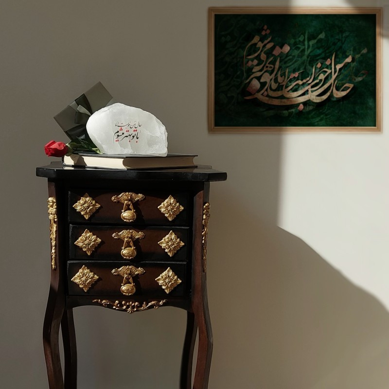 سنگ نمک دکوری طرح تیکه سنگ کد 12