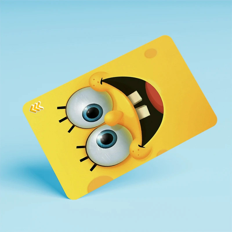 استیکر کارت مدل باب اسفنجی spongbob مجموعه 6 عددی