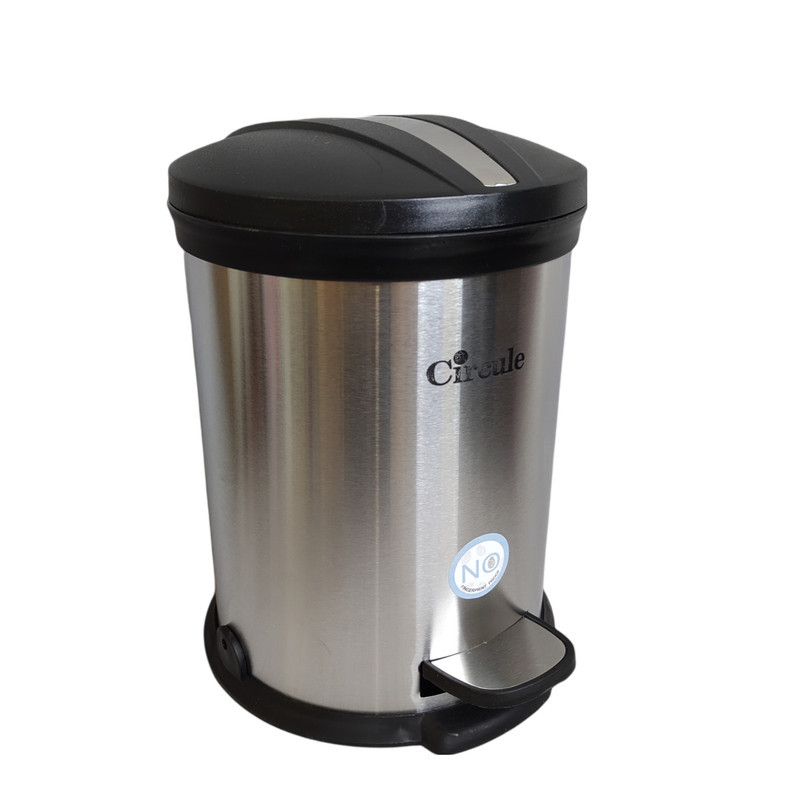 سطل زباله پدالی سرکیول مدل 5 استیل