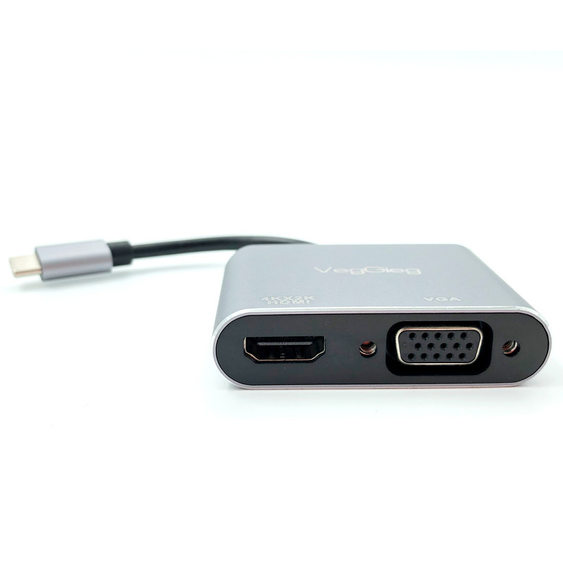 مبدل usb-C به HDMI  VGA وگیگ مدل V-TC02